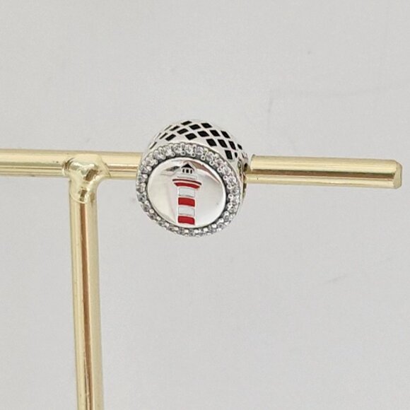 Pandora Hilton Head Lighthouse Bead Charm Exclusive Pendant S925 Silver with box - Picture 3 of 6